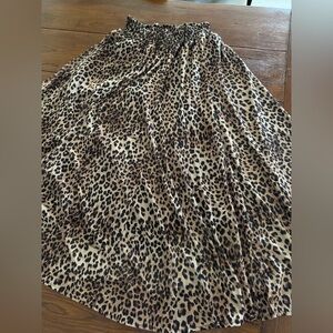Reba Animal Print smock waist Maxi Skirt